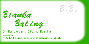 bianka baling business card